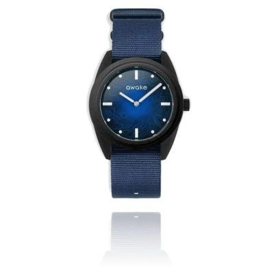 6 montre awake la bleue marine bracelet nato ecologique