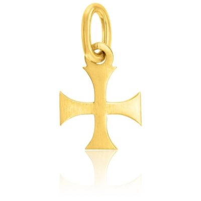 pendentif croix des templiers or jaune vandona