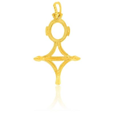 pendentif croix d agadez or jaune vandona