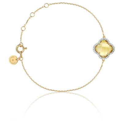 bracelet diamants citrine or jaune morganne bello