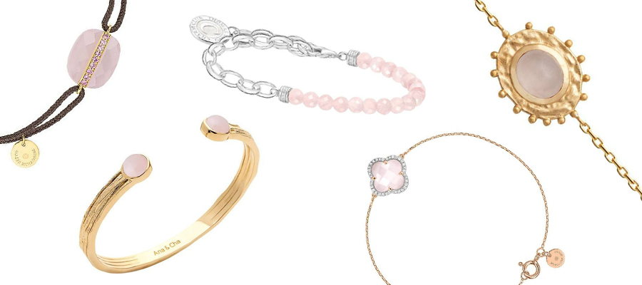 bracelet quartz rose divers styles