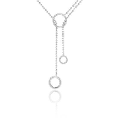 sautoir destructure anneaux argent artemis
