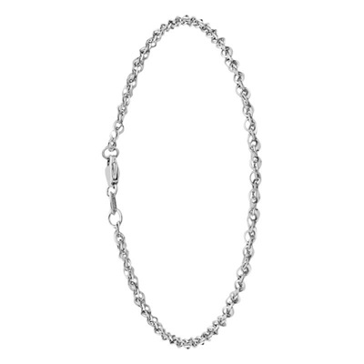 bracelet prince de galles en or blanc 375 longueur 18 cm largeur 210 mm manillon