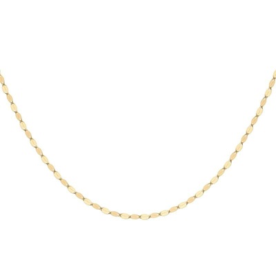 chaine forzatina en or jaune 375 longueur 41 cm manillon
