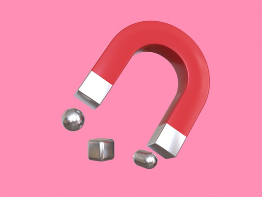 test aimant bijoux argent