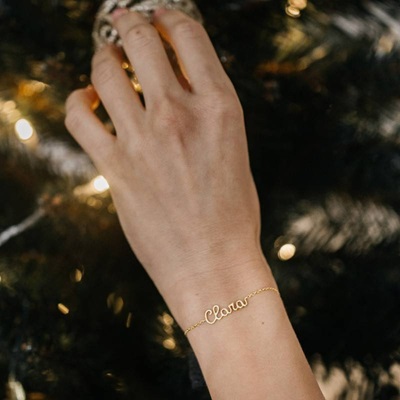 bracelet prenom or jaune 18k rosatella