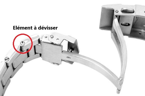 comment regler bracelet montre acier maillons vis