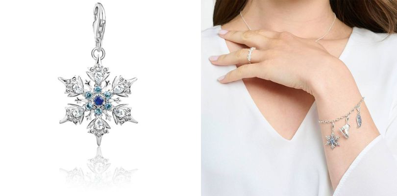 pendentif charm flocon de neige argent 925 1902 945 7 thomas sabo