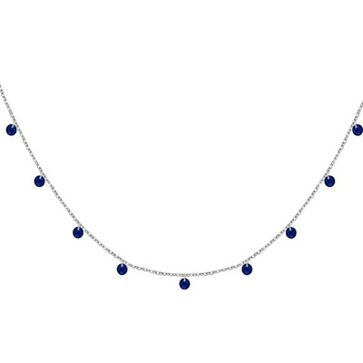 collier pierres rondes bleues argent ocarat