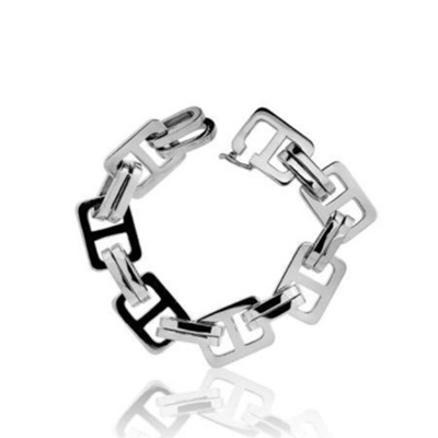 bracelet argent mailles rectangles artemis