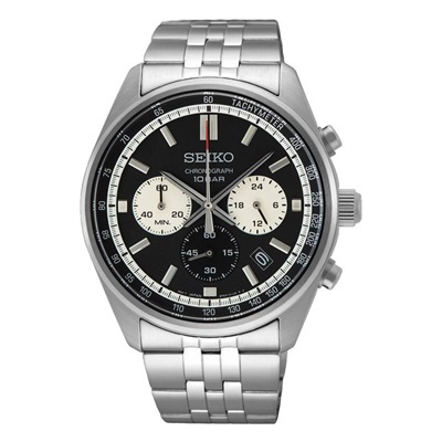 montre sport quartz homme noir et blanc ssb429p1 seiko