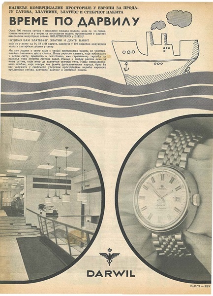 publicite ancienne montres darwil