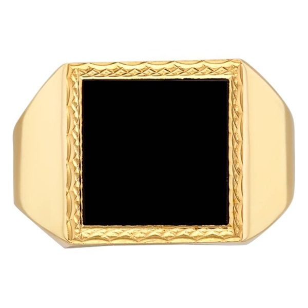 bague chevaliere carree onyx