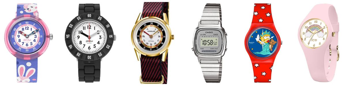 montres enfant differents styles marques