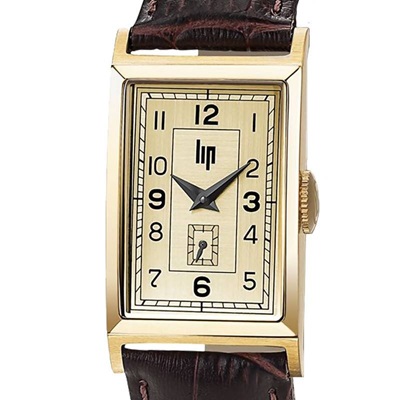 montre lip churchill t18 gold bracelet brown 671006