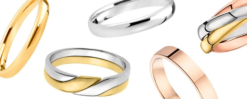 alliances or jaune or blanc or rose 2 ors 3 ors