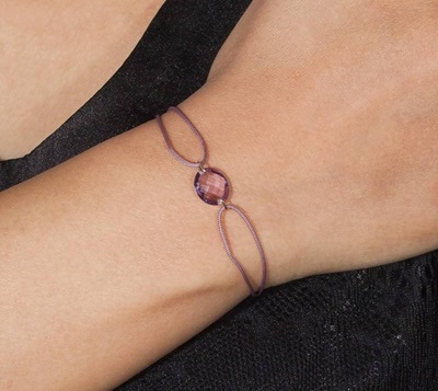 bracelet cordon amethyste