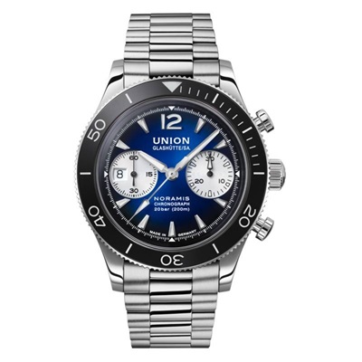 montre argentee acier inoxydable sport chronographe