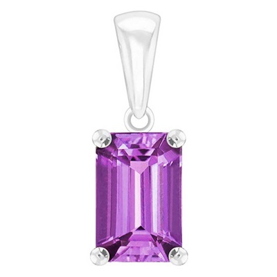 pendentif amethyste or blanc