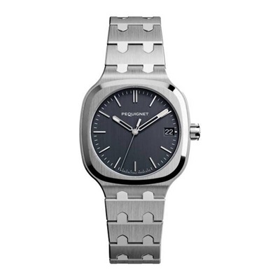 montre concorde gris anthracite 36mm pequignet