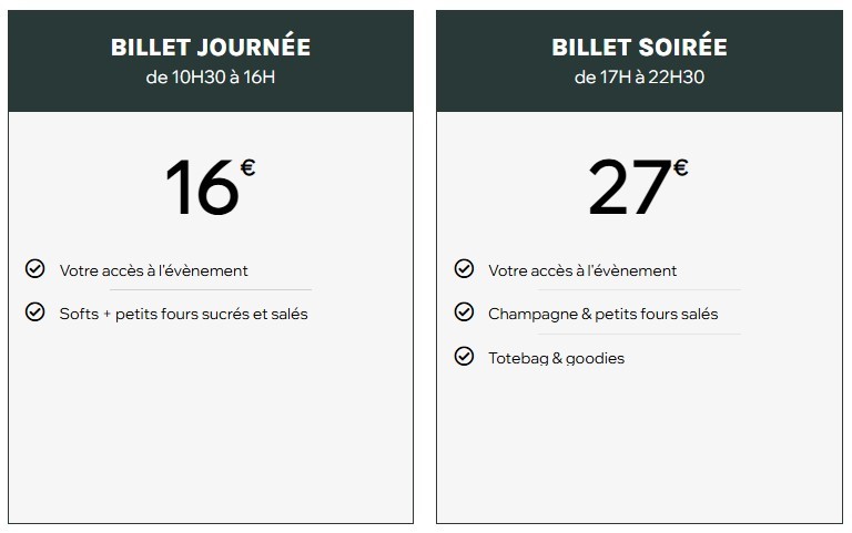 tarifs billets journee soiree salon horloger we love watches 2025