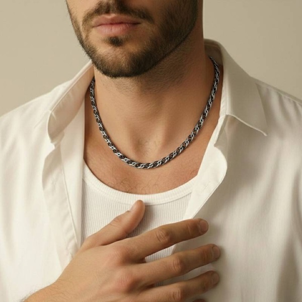 chaine ras de cou maillons larges