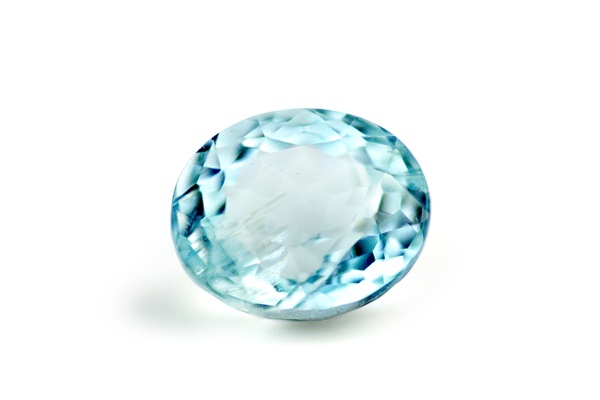 pierre fine bleue aigue marine