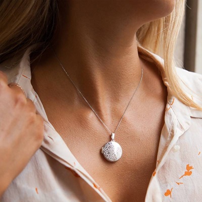 pendentif porte photo argent 925 rhodie