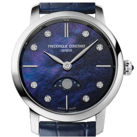 montre frederique constant classics slimline ladies moonphase fc 206mpnd1s6