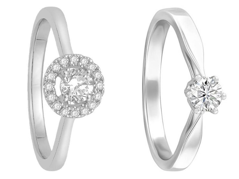 bague halo diamants vs bague solitaire diamant