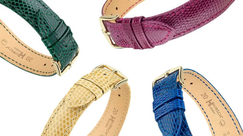 bracelets montres cuirs exotiques lezard