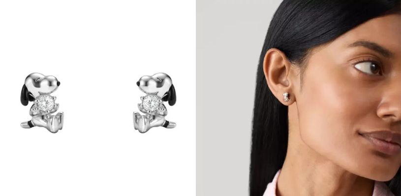 boucles doreilles puces thomas sabo x peanuts snoopy