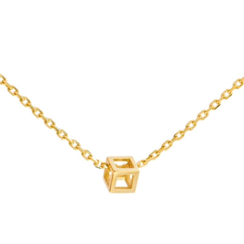 collier nano cube or jaune 750 pascal morabito