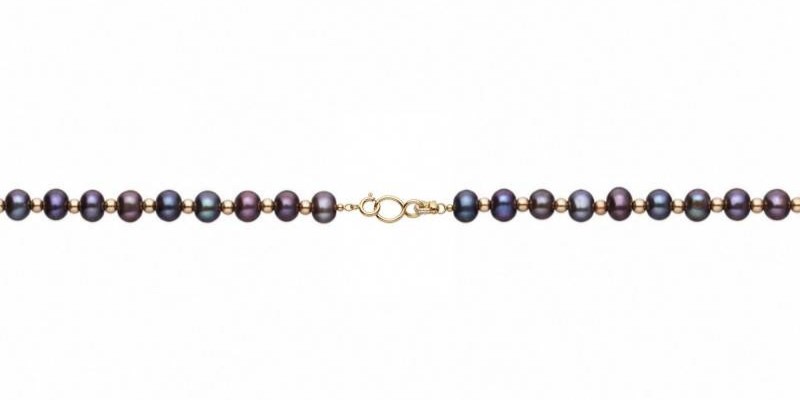 collier perles d eau douce noires