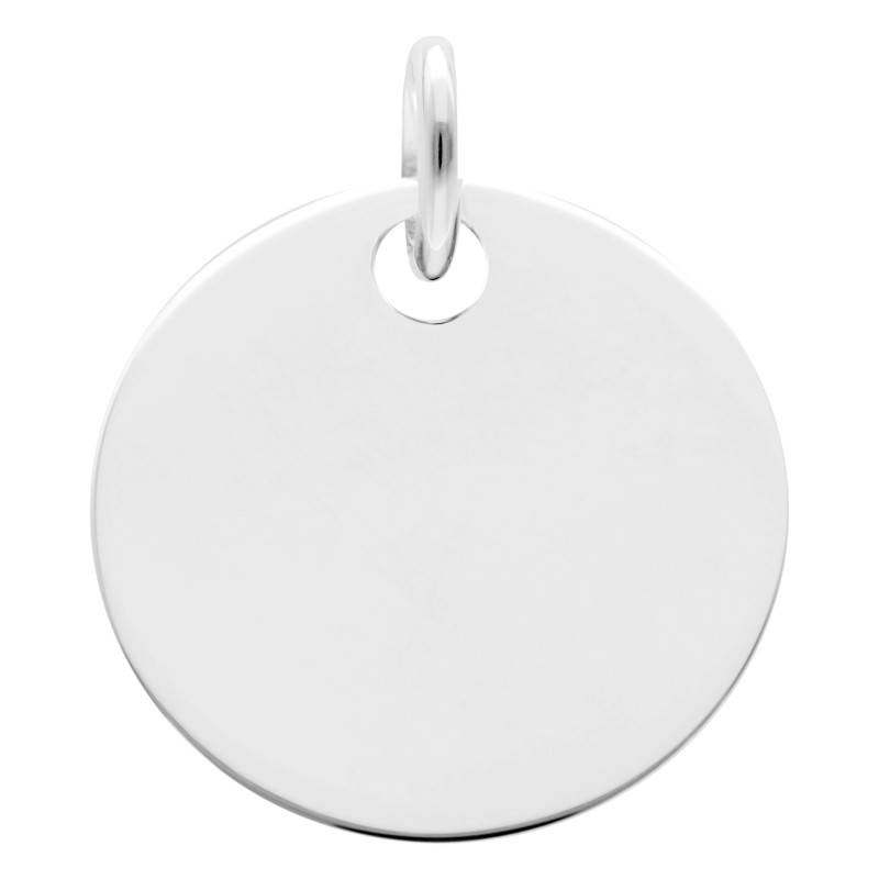 medaille personnalisable en argent 925 diametre 19 mm lumiosa