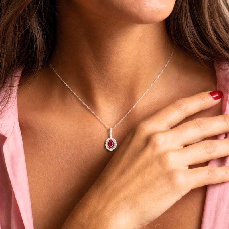 pendentif rubis naturel