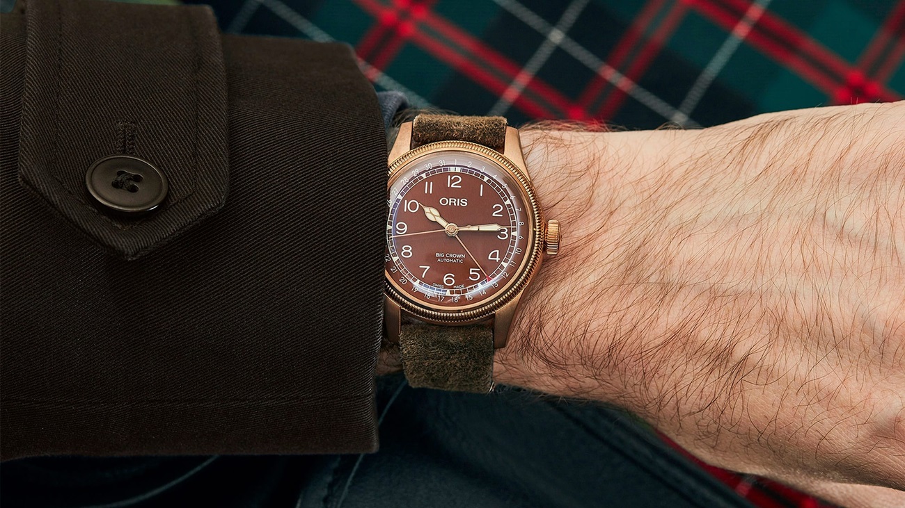 montre oris big crown bronze pointer date