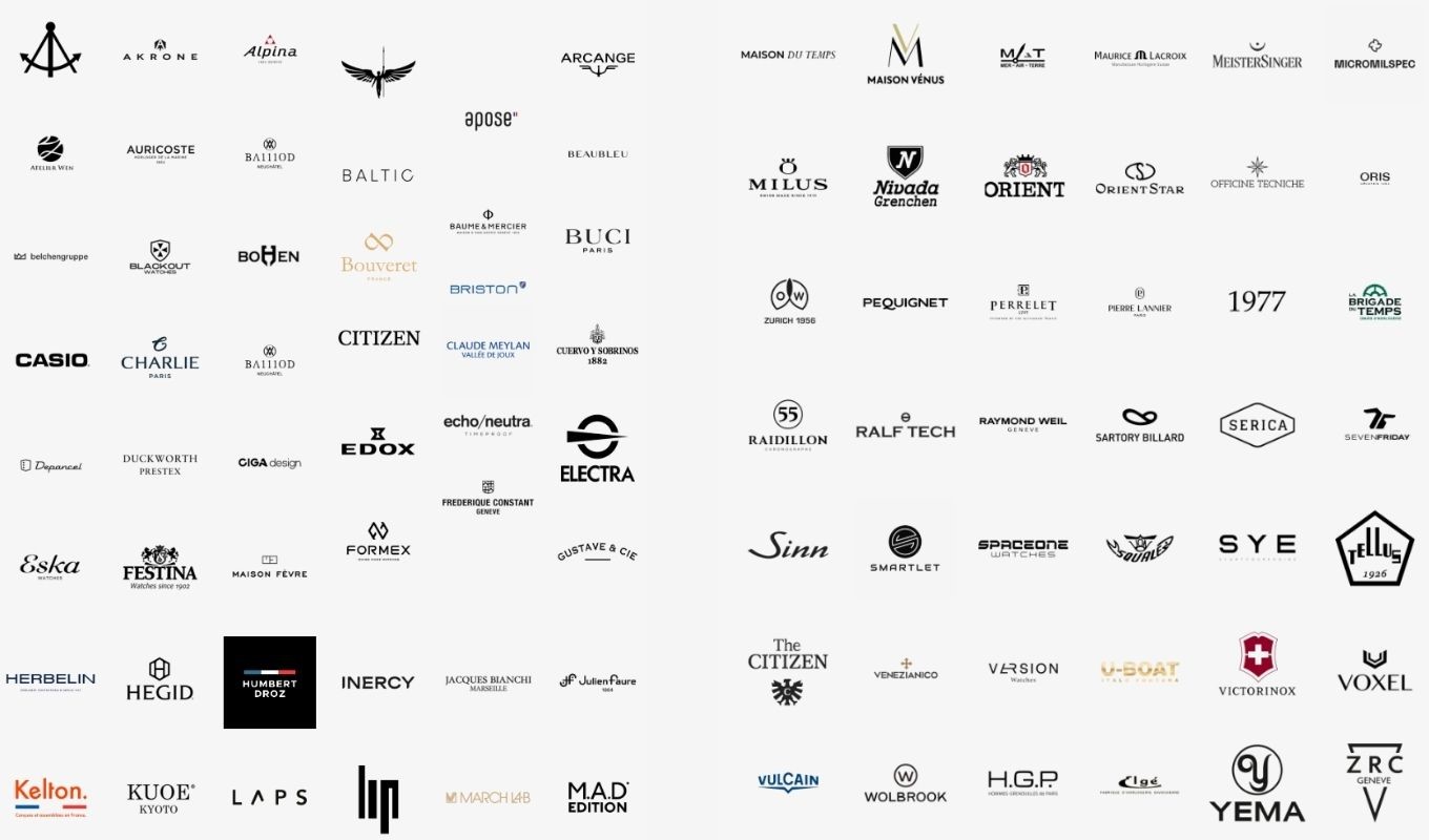 liste des marques de montres presentes au salon horloger we love watches 2026