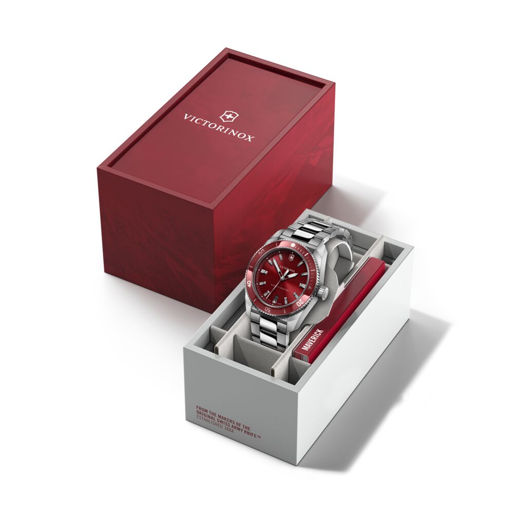 montre victorinox maverick rouge boite