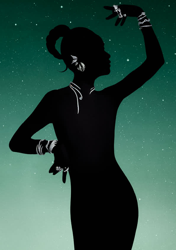 bijoux swarovski campagne noel 2026 silhouette ariana grande